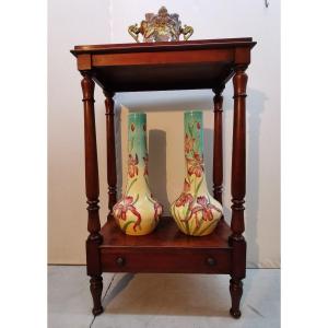 Large Mahogany Display Bolster