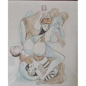 Large Lot Of Erotic Drawings. Curiosa 