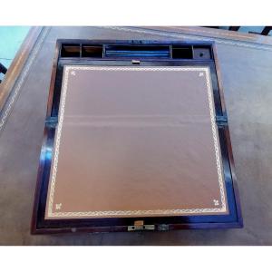 19th Century Mahogany And Rosewood Writing Desk