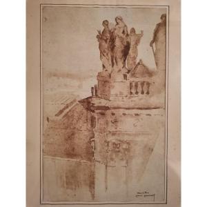 Watercolor Wash. Versailles. René Roussel