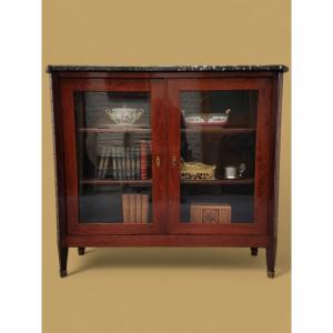 Directoire Period Display Case In Mahogany 