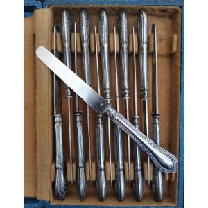 12 Silver Cheese / Dessert Knives