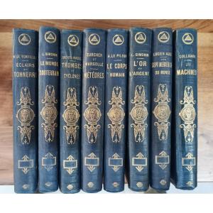 Library Of Wonders. 8 Scientific Books, Mid-19th Century 