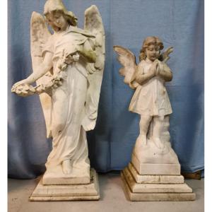 Carrara Marble Angels