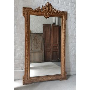 Gilded Stuccoed Wood Mirror 