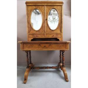 Small Bonheur Du Jour Desk In Walnut 