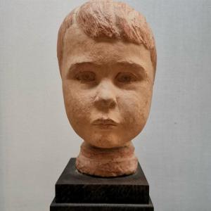 Terracotta Bust Of A Child, Signed Delbart