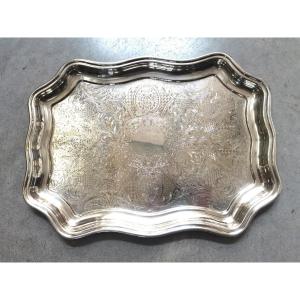 English Silver-plated Metal Tray