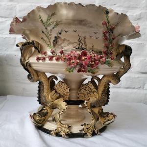 Pot Cover Cup In Barbotine, Hunting Decor