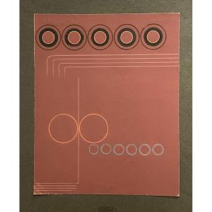 Henri Pinguenet (1889-1972) 4 Carpet Models Gouaches Circa 1930