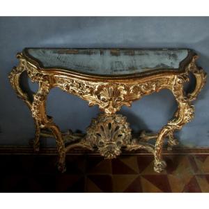 Wall Console With Ice Background - Venetian Baroque