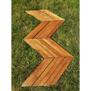 Solid Oak Parquet – Hungarian Point 40 M2 - 19th Century