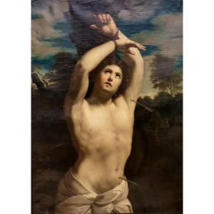 Guido Reni, After. “saint Sebastian” 135 X 98 Cm Hst. 19th
