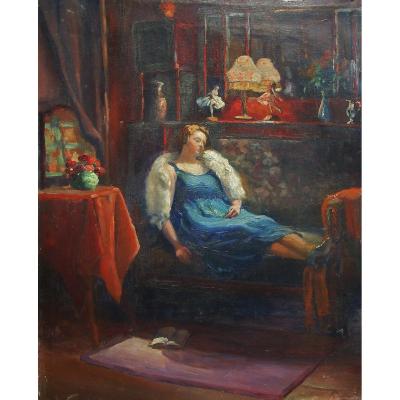 W Bicheroux -woman Alanguie XIX - 54 X 45