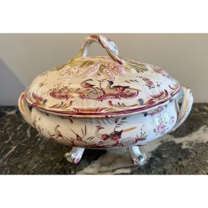 Aprey Period Prothais Pidoux. Earthenware Terrine, Fine Decor.