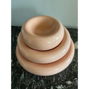 François Chatain Around 1980. Three Nesting Storage Trays.