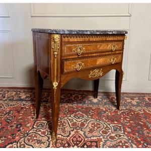 Small 18th Century Chest Of Drawers In Marquetry. 