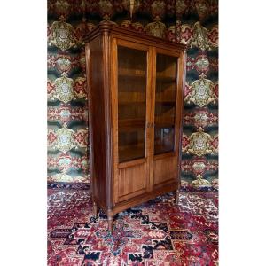 Louis XVI Style Display Cabinet Or Bookcase In Mahogany. 