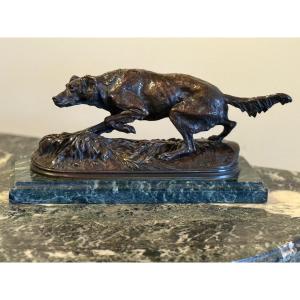 Sculpture. Spaniel Dog "sultan". Pierre-jules Mêne (1810-1879). 