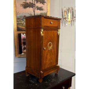 Empire Period Bedside Table, Return From Egypt, In Walnut.