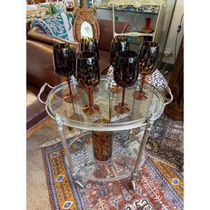 Oval Rolling Table In Neo-classical Style. Baguès Company. 