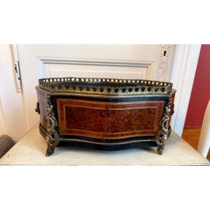 Napoleon III Period Planter In Marquetry.