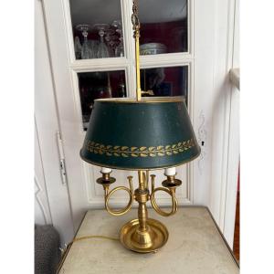 Bouillotte Lamp With Hunting Horns.