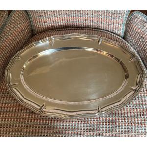 Christofle. Contoured Silver-plated Dish.