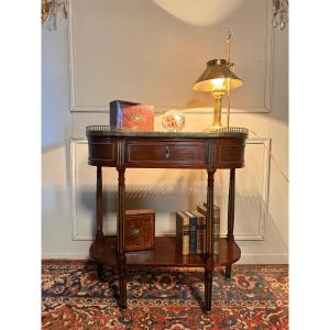 Louis XVI Period Mahogany Half-moon Console.