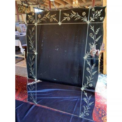 1950 Venice Mirror With Flower And Grass Reserves