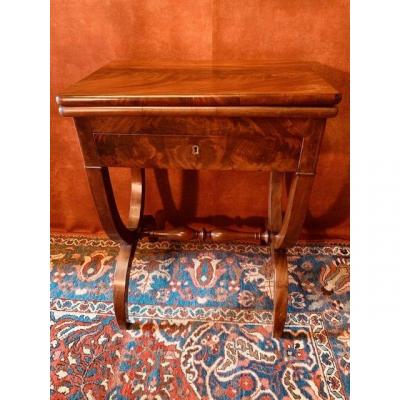 Mahogany Game Table.