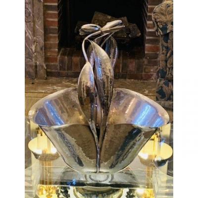 Hollywood Regency Basket Centerpiece Circa 1970