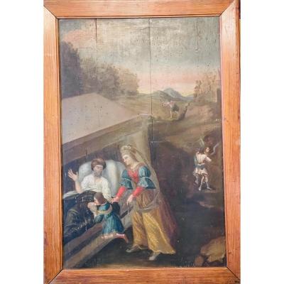 Oil On Panel.from The XVII Century.