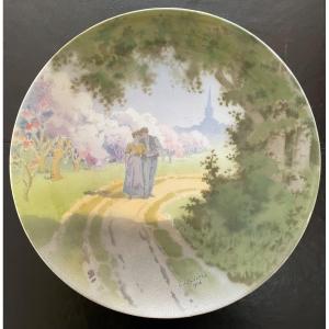 Large Ceramic Dish By Edmond Lachenal (1855-1948).