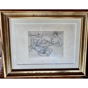 Engraving By Jacques Boullaire (1893-1976)