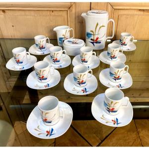  Georges Boyer Coffee Service, Limoges Porcelain