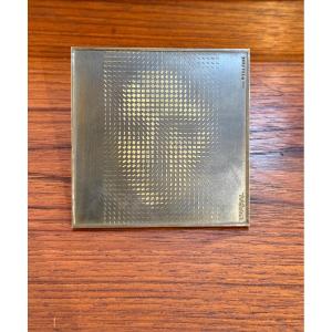 Jean Pierre Vasarely Known As Yvaral, Pyramidal Bronze Representing Mona Lisa, Signed And Numbered