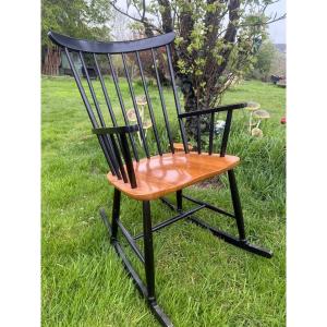 Rocking Chair Ilmari Tapiovaara For Asko Finlands Circa 60