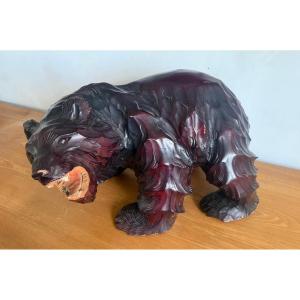 Hokkaido Japanese Bear Carved Wood