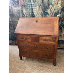 Donkey Desk In Curved Natural Wood, Louis XV Period
