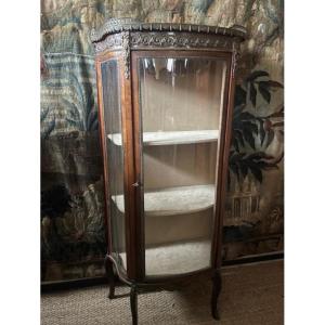 Transition Style Mahogany Showcase From The Napoleon III Period