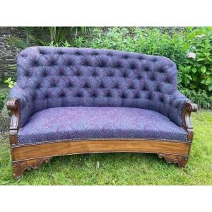 Beautiful 19th Century Padded Mahogany Sofa