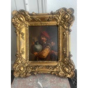 Oil On Panel, French School Of The 19th Century