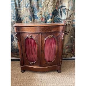 Burr Walnut Display Case From The Late 19th Century