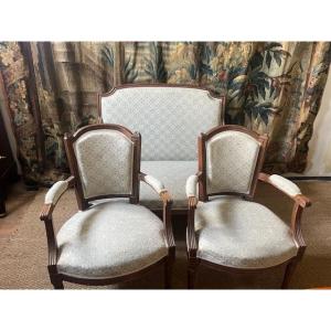 Louis XVI Style Walnut Living Room