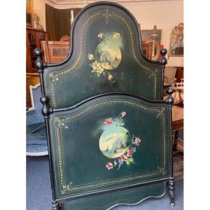 Rare Painted Sheet Metal Bed From The Napoleon III Period