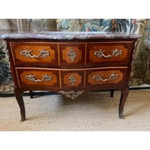 Louis XV Style Marquetry Chest Of Drawers