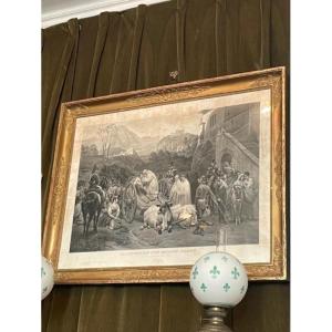 Important Framed Engraving From The Empire Period