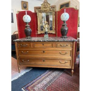 18th Century Walnut Chest Of Drawers, Louis XVI Period