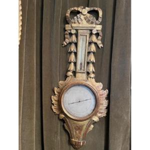 Louis XVI Period Giltwood Barometer